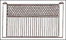 Lattice Topped Board Fence