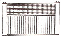 Square Lattice Topped Board Fence